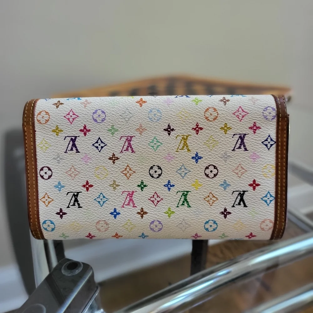 Louis Vuitton Monogram Takashi Murakami White Multicolor International Wallet